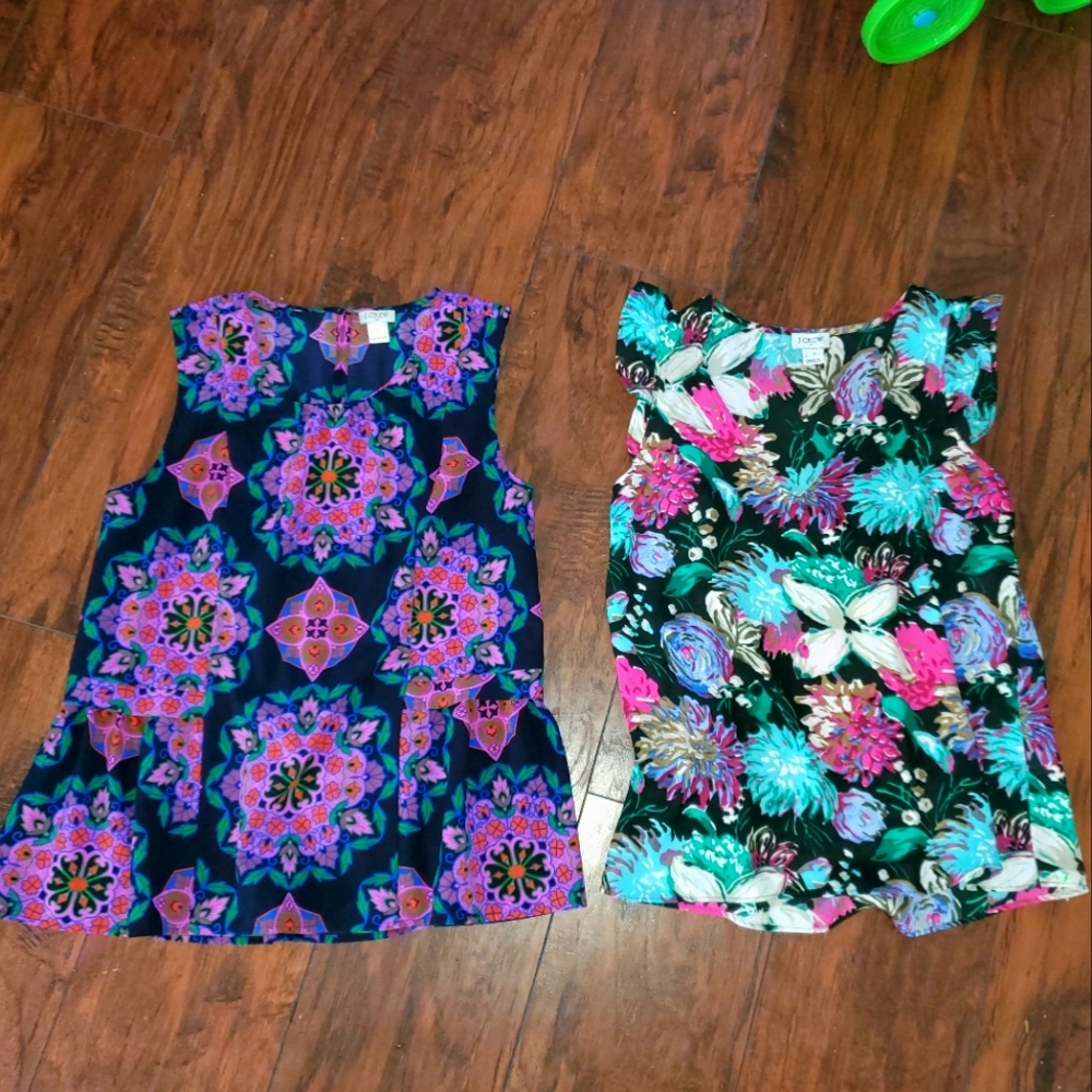 Size 2 J crew tank blouses